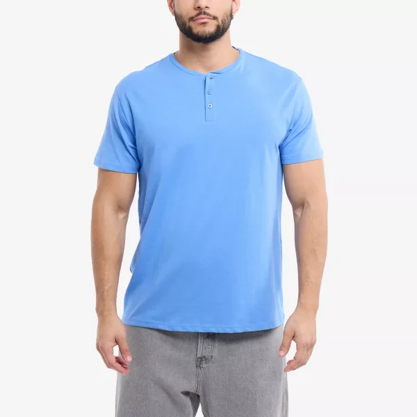 Men's Henley Neck Short Sleeve t shirts,new tshirt